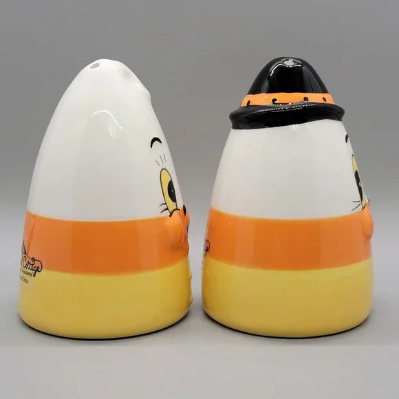 Johanna Parker Carnival Cottage Candy Corn Halloween Salt & Pepper Shakers - Picture 4 of 6
